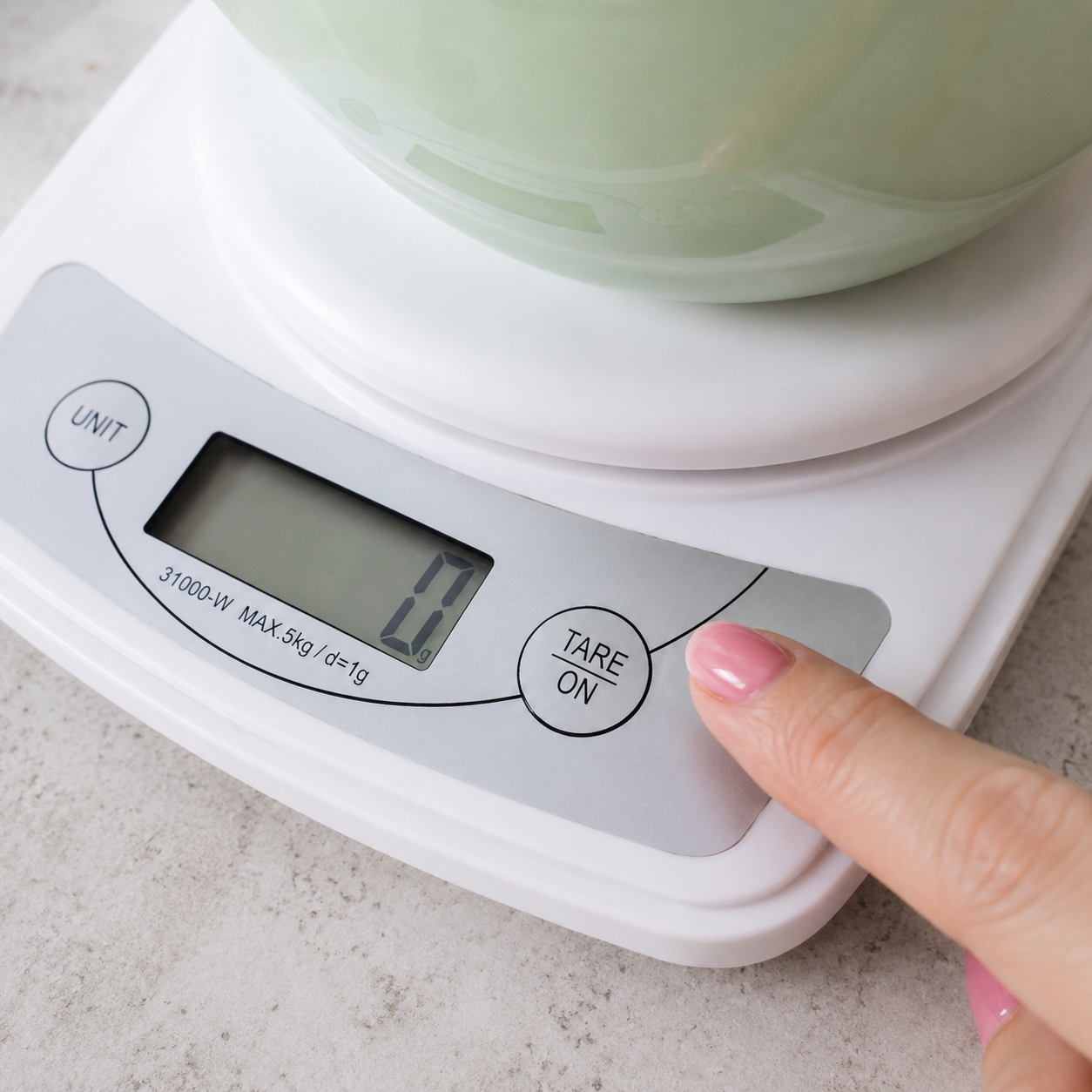 Kitchen Scale Tare Button